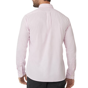 Washed Button Down Shirt - Pink Pencil Stripe