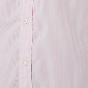 Washed Button Down Shirt - Pink Pencil Stripe