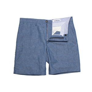 Ludlam - Blue Irish Linen Cotton Shorts
