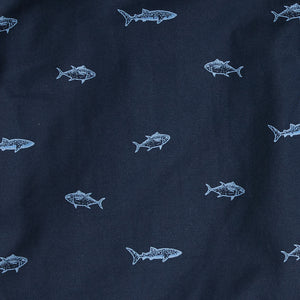Alton - Dark Navy Swimming Around Print Shorts