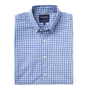 Washed Button Down Shirt - Cole Blue Gingham