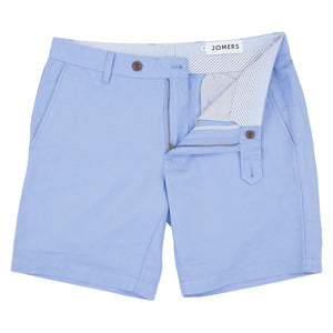 Prescott - Light Blue Irish Linen Cotton Shorts