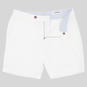 Bancroft - White Irish Linen Cotton Shorts