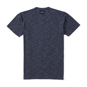 Washed Tee - Navy Pencil Stripe