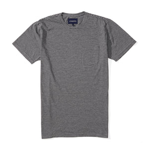 Washed Tee - Gray Charcoal Stripe