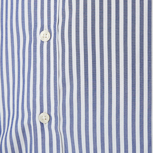 Washed Button Down Shirt - Blue Bengal Stripe