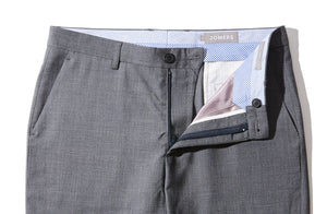 Aston - Gray Italian Worsted Wool Trousers
