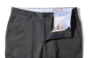 Avon - Charcoal Italian Stretch Marzotto Sharkskin Trousers