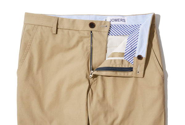 Sanford (Slim) - Khaki Japanese Poplin Chino - Jomers