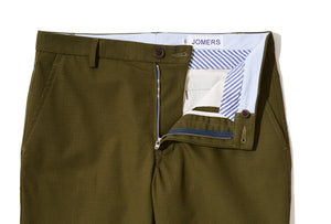 Quentins (Slim) - Olive Ripstop Chino