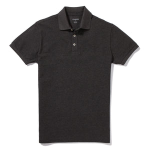 Wentworth - Heather Charcoal Pique Polo