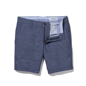 Blue Stripe Irish Linen Cotton Mens Shorts