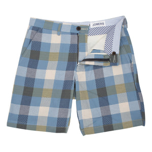 Pinardi - Light Blue Jacquard Pattern Block Shorts