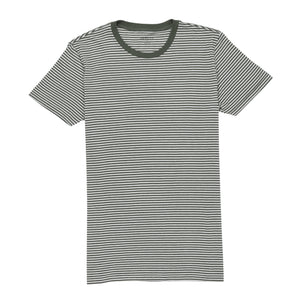 Chester - Olive Moss Bright White Stripe Tee