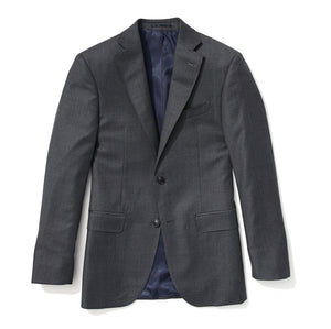 Slim Italian Wool Suit- Dark Gray