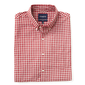 Washed Button Down Shirt - Cole Red Gingham