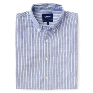 Washed Button Down Shirt - Chelsea Stripe Oxford
