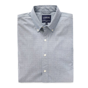 Washed Button Down Shirt - Deep Blue Oxford