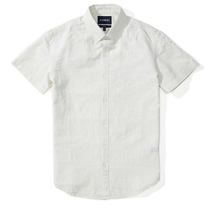 Alexander  - Light Gray Crosshatch Short Sleeve Shirt
