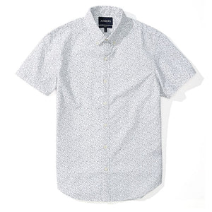 Colin  - White Floral Print Short Sleeve Shirt