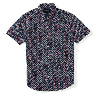 Winston  - Navy Floral Short Sleeve Shirt