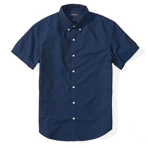 Benjamin  - Navy Blue Dot Short Sleeve Shirt
