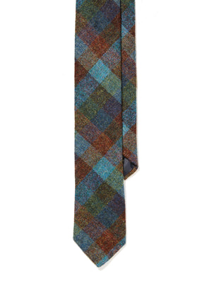 Wool Tie - Multicolor Check Tweed