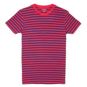 Governor - Vibrant Red Blue Stripe Tee