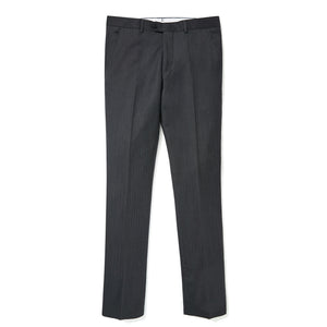 Italian Wool Dress Pants - Dark Gray Herringbone