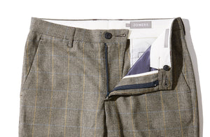 Wiltshire - Light Brown Plaid Flannel Trousers
