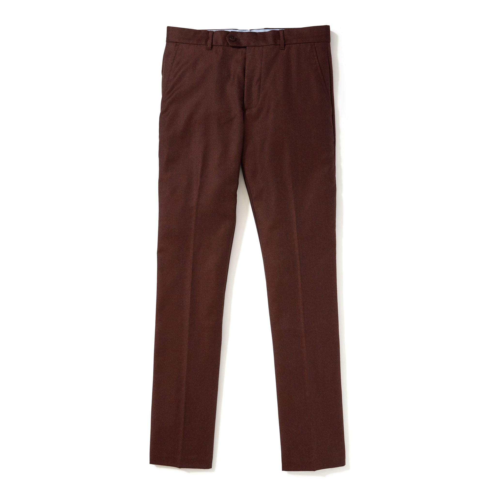 Italian Wool Flannel Dress Pants - Dark Rust Italian Wool Flannel Dress Pants - Dark Rust