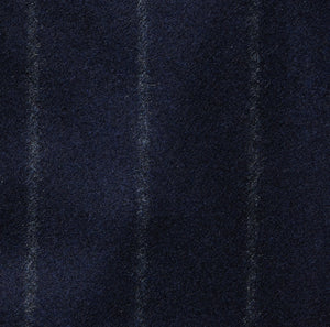 Italian Wool Flannel Dress Pants - Navy Stripe