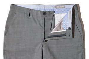 Mersey - Gray Italian Stretch Marzotto Sharkskin Trousers