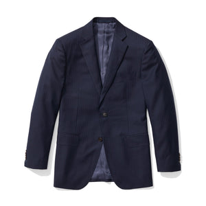 Archer - Blue Herringbone Italian Wool Suit