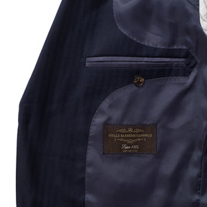 Archer - Blue Herringbone Italian Wool Suit