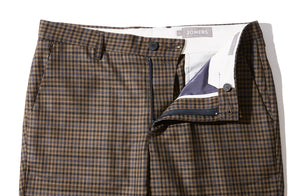 Dunham - Brown Wool Tattersall Trousers