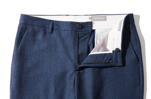 Thames - Heather Blue Flannel Trousers